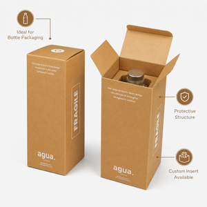 Cajas de Cartón Kraft Reciclables y Ecológicas con Logotipo Personalizado, Laminación UV Mate, Texto de Marca y Opciones Personalizables - Product Image 1