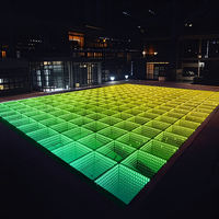 Paneles de pista de baile LED 3D portátiles interactivos Juego activo de fiesta de boda magnético inalámbrico Clasificación IP65