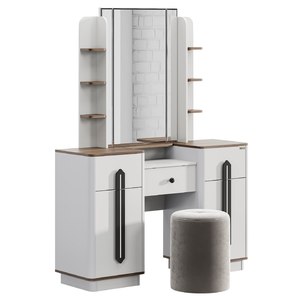 Ensemble de meubles de chambre à coucher complet et moderne, lit rembourré, armoire, coiffeuse, collection de design haut de gamme Lusso WOODEX pour la maison - Product Image 3