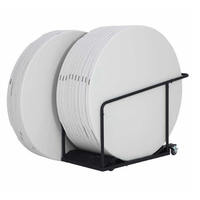 Table ronde pliante en plastique de 180 cm (72 pouces) pour événements, banquets, restaurants, hôtels, usage commercial extérieur, durable et moderne