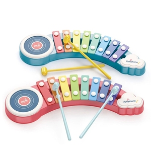 Wholesale 2 In 1 Baby Xylophone Toy 8 Notes Rainbow Glockenspiel With <b>Drum</b> <b>For</b> Kids Early Learning Musical Instrument Toy - Product Image 1