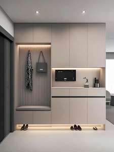 Étagère à chaussures pour salon, armoire, meuble à chaussures étroit, style moderne, meuble à chaussures pour entrée. - Product Image 3