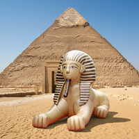 Pyramide gonflable personnalisée, statue égyptienne gonflable, sculpture de dessin animé, modèle de Sphinx gonflable pour la publicité artistique