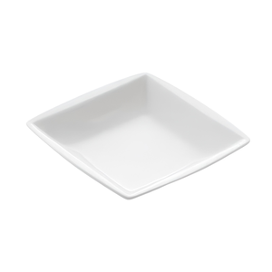 PLATO CUADRADO PROFUNDO DE PORCELANA CARLOTTA/RAMADA 10X10 CM BLANCO - Product Image 1