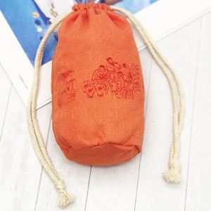 Bolsas de Lino y Algodón para Botellas de Vino, Bolsas para Licores con Logotipo y Cordón, Sublimables, para Regalo - Product Image 2