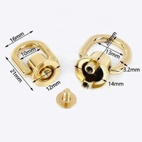 Deepeel KY595 26*13mm bricolage à la main couture sac à bandoulière côté boucle de connexion en alliage de Zinc vis Rivet sac chaîne sangle accessoire