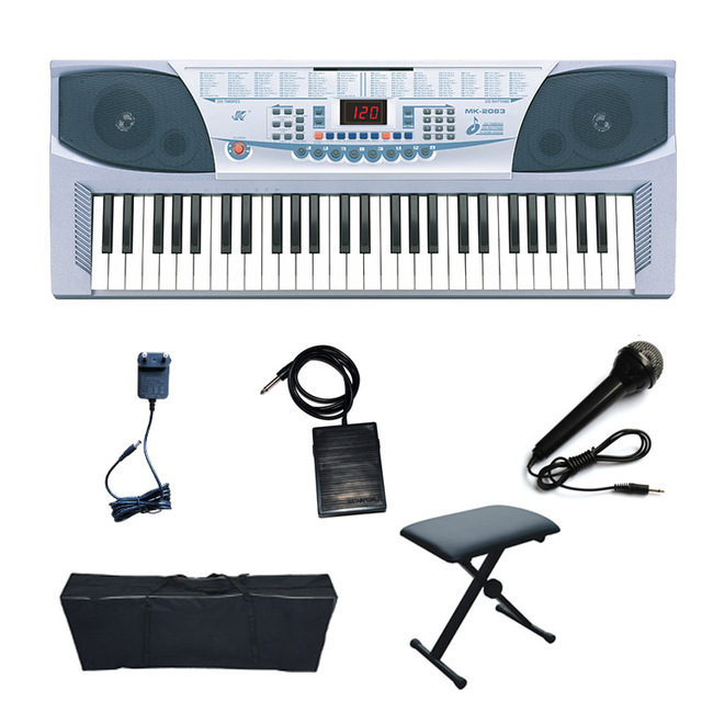 Lehoo MK1982083 54-Key Electronic Piano Keyboard-Portable Educational Toy for Kids with LED Display 100 Tones & Rhythms