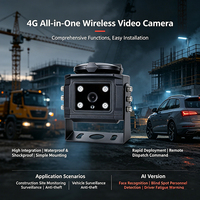 Kit de caméra de sécurité pour véhicule, camion, remorque, excavatrice, système de caméra IP sans fil 1080P avec carte SIM 4G, P2P