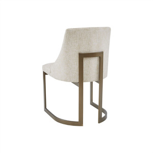 Chaises de salle à manger modernes avec dossier doré antique et pieds en forme de traîneau, style contemporain moderne pour cuisine - Product Image 5