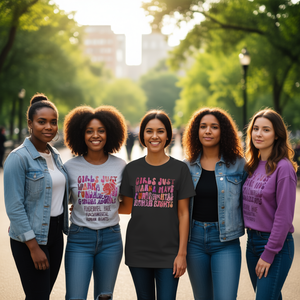 T-shirt Comfort Colors Girls Just Wanna Have Fundamental da donna, girocollo casual, 100% cotone, manica corta - Product Image 2