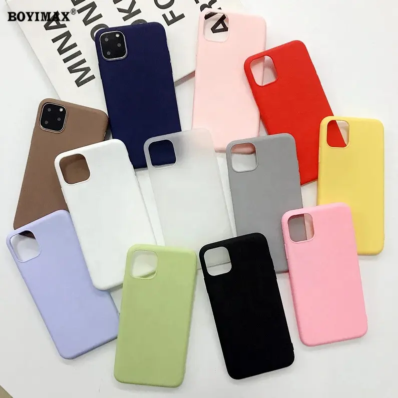 Candy Color 1.0MM Matte TPU Mobile Phone Case for Redmi note 9 4G 5G Solid Color TPU Phone Case Cover Factory Price