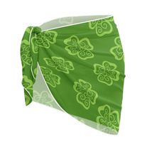 St. Patrick's Lucky Green Pattern Mujeres Bikini Cover Ups Factory Outlet Chal Casual Traje de baño Sarong Beach Wrap Faldas Bajo MOQ