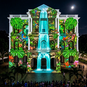 Sistema de Proyección Holográfica para Espectáculos Arquitectónicos en Exteriores, Escenas Interactivas y Decoración de Festivales - Product Image 1