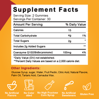 Oem Coenzyme Q10 Gummies Vegetarian Gummy Vitamins Antioxydant Suppléments Coq10 Gummies 100MG