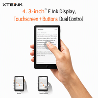 XTEINK X4 Pro Pocket Ebook Reader Layar E Ink 4.3" Lampu Depan yang Dapat Disesuaikan E-Reader Mini Portabel untuk Membaca Sehari-hari