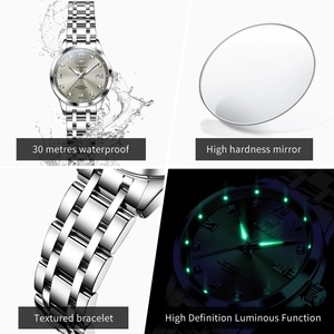 นาฬิกา OLEVS 9946 รุ่นดั้งเดิม นาฬิกาอัตโนมัติสำหรับผู้หญิง ดีไซน์คลาสสิก หน้าปัดเพชร พร้อมปฏิทินคู่ นาฬิกาข้อมือผู้หญิงระบบจักรกล นาฬิกาหรู - Product Image 4