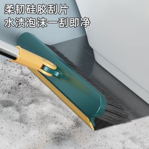 Cepillo para suelo de baño con mango largo y cerdas de nailon rígidas para limpiar azulejos y juntas - Product Image 3