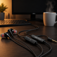 Écouteurs intra-auriculaires filaires SOMIC TONE, 3,5 mm, basses profondes, stéréo, avec micro, prise en forme de L pour téléphone portable, PC