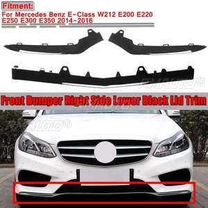 สปลิตเตอร์กันชนหน้าสีดำ  ดิฟฟิวเซอร์  ลิปครอบกันชนล่าง  สำหรับรถเบนซ์ E-Class W212 E200 E220 E250 E300 E350 ปี 2014 2015 2016 - Product Image 1
