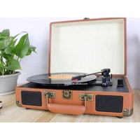 Couleur noire fraîche vente chaude sur le marché 3 vitesses platine tourne-disque avec haut-parleurs pour vinyle