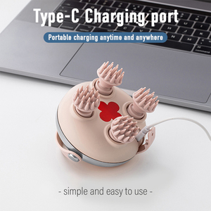 Pemijat kepala & leher ergonomis, alat terapi getar tanpa kabel untuk meredakan stres seluruh tubuh dan revitalisasi kulit kepala - Product Image 6