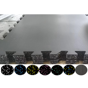 Trong nhà tập thể dục cao su sàn Interlock phòng tập thể dục cao su Câu Đố gạch cao su sàn mat - Product Image 1