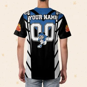 Maillot de football Mickey personnalisé, T-shirt de sport court personnalisé, impression par sublimation <span class=keywords><strong>du</strong></span> drapeau, évacuation de l'humidité, écologique 100% - Product Image 5