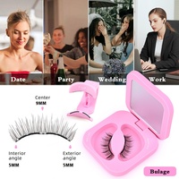 Heart Girl 2025, las Más Nuevas Pestañas Postizas Magnéticas Negras de Alta Gama, Reutilizables, de Aspecto Natural, con 2 Aplicadores Magnéticos, Tira Completa