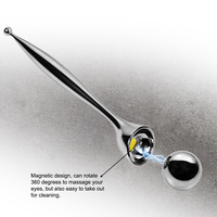 Metal Eye Roller 2 en 1 Design Applicateur de crème pour les yeux et outil de massage du visage à rouleau de glace