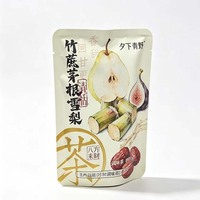 Sachets d'emballage alimentaire imprimés sur mesure, sachets de thé jetables, sachets à fond plat, avec fenêtres transparentes et ouvertures à déchirure facile