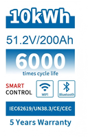 Paquete de Baterías LiFePO4 de 48V/51.2V 100Ah/314Ah, 5-16kWh, BMS Integrado, Ciclo Profundo, Almacenamiento de Energía Solar, Uso Híbrido Doméstico, CAN, +6000 Ciclos