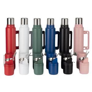 Nuevo Set de Viaje de Acero Inoxidable 304, Botella de Agua Deportiva Aislada de Doble Capa, Set de Tazas de Mate Argentino Sudamericano al Vacío - Product Image 2