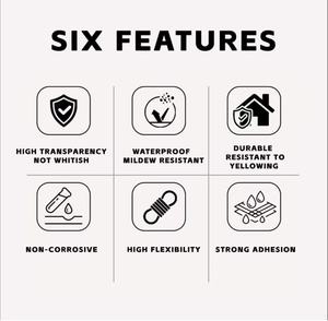 Sellador Acrílico <span class=keywords><strong>Ruda</strong></span> de Alto Rendimiento, Resistente a la Lluvia y a la Corrosión, Masilla Blanca Adhesiva <span class=keywords><strong>para</strong></span> Carpintería - Product Image 5