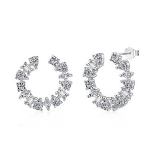 Dylam Designer <b>Earrings</b> Moissanite Diamond Sparkling 5A Cubic Zirconia Baguette Eternity <b>Fine</b> Jewelry <b>Stud</b> <b>Earrings</b> for Women - Product Image 1
