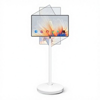 Tablette Android Smart TV blanche 24 pouces, écran LCD rétroéclairé LED, tactile capacitif 10 points, 1080p, 24Hz, mobile, sans fil, portable