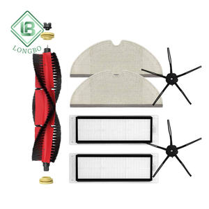 Kit d'accessoires pour aspirateur robot compatible avec Xiaomi <span class=keywords><strong>Roborock</strong></span> S5 Max <span class=keywords><strong>S6</strong></span> <span class=keywords><strong>MaxV</strong></span> S4 S5 <span class=keywords><strong>S6</strong></span> : brosse principale, filtre HEPA, chiffon de nettoyage, brosse latérale - Product Image 1