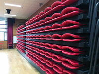 Sièges de tribune rétractables Frog Sports - Sièges portables pour événements intérieurs, volleyball et multisports