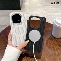 Étui de téléphone magnétique respirant en nid d'abeille, antichoc et rafraîchissant, idéal pour Vivo IQOO15 IQOO Neo10 Neo10 Pro IQOO12 Z11Turbo