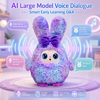 ZH-PLUSH-AI002 Jouet en peluche interactif IA avec détection émotionnelle/vibrations, yeux LED animés, dialogue IA multilingue (plus de 40 langues)