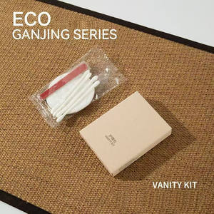 Ensemble d'articles de toilette secs pour hôtel avec articles de toilette humides dans une pochette en papier kraft, kit dentaire, fournitures durables pour les clients - Product Image 4