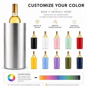 Custom Logo Party Gift 1.6L for Red Stainless Steel Double Wall Insulated Wine Chiller Bucket - Product Image 6