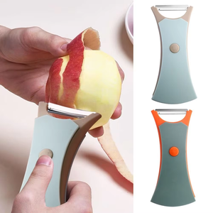 Éplucheur de pommes de terre manuel multifonction 2-en-1 en acier inoxydable, hachoir à fruits et légumes, mini trancheuse à pommes de terre, râpe et déchiqueteuse - Product Image 1