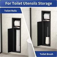 CF Invisible 304 acier inoxydable papier de soie porte-brosse porte-rouleau de papier toilette armoire avec distributeur