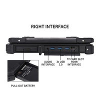 Notebook Industriale Robusto da 15,6 Pollici IP65 Impermeabile, Intel I7 GTX 1050Ti 4G GPS RFID per Lavoro sul Campo