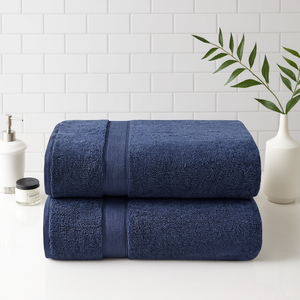 Ensemble de 2 serviettes de bain Db, 100% coton, antimicrobien, couleur unie, rectangulaire, pour adultes - Product Image 2