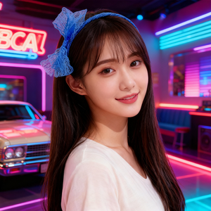 Diadema con <span class=keywords><strong>lazo</strong></span> de encaje azul Retro de los años <span class=keywords><strong>80</strong></span> PESENAR-Accesorio para el cabello de declaración Vintage para fiestas temáticas de los años <span class=keywords><strong>80</strong></span> y <span class=keywords><strong>moda</strong></span> nostálgica - Product Image 3