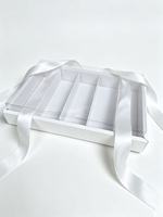 Boîte à pâtisserie personnalisée à 6 compartiments de qualité alimentaire avec couvercle transparent et poignée