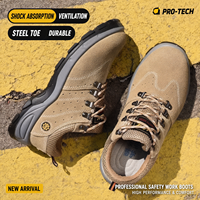Chaussures de sécurité avec embout en acier anti-écrasement et plaque anti-perforation, bottes de travail de sécurité, chaussures de protection pour la construction industrielle