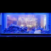 Aquarium en verre acrylique transparent de forme personnalisée, grand aquarium, fabricant direct, aménagement paysager d'océanarium, spécial