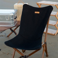 Chaise de plage pliante en bois de style moderne de haute qualité Mountainhiker, chaise de camping papillon